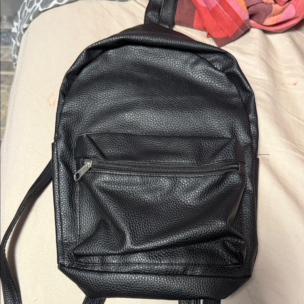 Black Leather Backpack | Unlisted